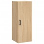 Aparador de madera contrachapada roble Sonoma 34,5x34x180 cm de , Aparadores - Ref: Foro24-3198980, Precio: 93,04 €, Descuent...