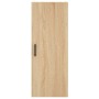 Aparador de madera contrachapada roble Sonoma 34,5x34x180 cm de , Aparadores - Ref: Foro24-3198980, Precio: 93,04 €, Descuent...