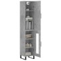 Aparador de madera contrachapada gris hormigón 34,5x34x180 cm de , Aparadores - Ref: Foro24-3199069, Precio: 103,95 €, Descue...