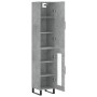 Aparador de madera contrachapada gris hormigón 34,5x34x180 cm de , Aparadores - Ref: Foro24-3199069, Precio: 103,95 €, Descue...