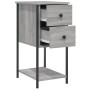 Mesitas de noche 2 uds madera de ingeniería gris 32x42x70 cm de , Mesitas de noche - Ref: Foro24-826100, Precio: 105,90 €, De...