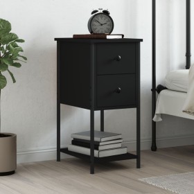 Mesita de noche madera de ingeniería negro 32x42x70 cm de , Mesitas de noche - Ref: Foro24-826093, Precio: 74,83 €, Descuento...