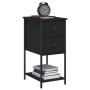 Mesita de noche madera de ingeniería negro 32x42x70 cm de , Mesitas de noche - Ref: Foro24-826093, Precio: 74,83 €, Descuento...