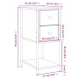 Mesita de noche madera de ingeniería negro 32x42x70 cm de , Mesitas de noche - Ref: Foro24-826093, Precio: 74,83 €, Descuento...