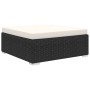 Set muebles de jardín 11 piezas con cojines ratán sintético negro de , Conjuntos de jardín - Ref: Foro24-46827, Precio: 1,00 ...