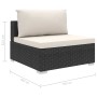 Set muebles de jardín 11 piezas con cojines ratán sintético negro de , Conjuntos de jardín - Ref: Foro24-46827, Precio: 1,00 ...