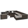 Set muebles de jardín 10 pzas y cojines ratán sintético marrón de , Conjuntos de jardín - Ref: Foro24-41877, Precio: 1,00 €, ...