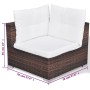 Set muebles de jardín 10 pzas y cojines ratán sintético marrón de , Conjuntos de jardín - Ref: Foro24-41877, Precio: 1,00 €, ...