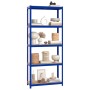 Estantería almacenaje 5 niveles azul madera contrachapada acero de , Estanterías industriales - Ref: Foro24-152856, Precio: 5...