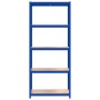 Estantería almacenaje 5 niveles azul madera contrachapada acero de , Estanterías industriales - Ref: Foro24-152856, Precio: 5...