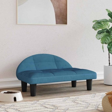Cama para perros de terciopelo azul 70x52x30 cm | Foro24.es | Tu tienda online para hogar, jardín y más Foro24.es