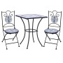 Mesa y sillas de bistró 3 piezas mosaico cerámica azul y blanco de , Conjuntos de jardín - Ref: Foro24-279413, Precio: 240,09...