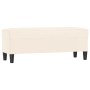 Banco de terciopelo color crema 100x35x41 cm de , Bancos - Ref: Foro24-349429, Precio: 58,61 €, Descuento: %