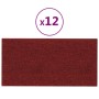 Paneles de pared 12 uds tela rojo tinto 30x15 cm 0,54 m² | Foro24.es | Tu tienda online para hogar, jardín y más Foro24.es