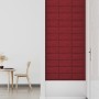Paneles de pared 12 uds tela rojo tinto 30x15 cm 0,54 m² | Foro24.es | Tu tienda online para hogar, jardín y más Foro24.es
