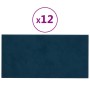 Paneles de pared 12 uds terciopelo azul 60x30 cm 2,16 m² de , Recubrimiento de paredes - Ref: Foro24-343862, Precio: 69,01 €,...