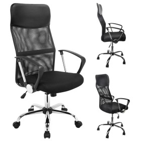 HI Silla de oficina acero negra de , Sillas de oficina - Ref: Foro24-423978, Precio: 115,08 €, Descuento: -5%%