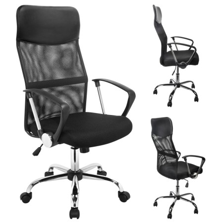 HI Silla de oficina acero negra de , Sillas de oficina - Ref: Foro24-423978, Precio: 115,08 €, Descuento: -5%%
