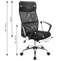 HI Silla de oficina acero negra de , Sillas de oficina - Ref: Foro24-423978, Precio: 115,08 €, Descuento: -5%%