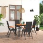 Juego de comedor para jardín 5 piezas negro y marrón de , Conjuntos de jardín - Ref: Foro24-3060077, Precio: 409,56 €, Descue...