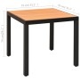 Juego de comedor para jardín 5 piezas negro y marrón de , Conjuntos de jardín - Ref: Foro24-3060077, Precio: 409,56 €, Descue...