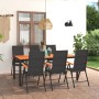 Juego de comedor para jardín 7 piezas negro y marrón de , Conjuntos de jardín - Ref: Foro24-3060080, Precio: 678,80 €, Descue...