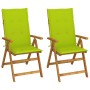 Sillas de jardín reclinables 2 uds madera maciza acacia cojines de , Sillas de jardín - Ref: Foro24-3064070, Precio: 178,38 €...