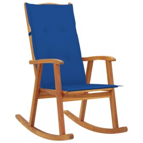 Silla mecedora con cojines madera maciza de acacia de , Sillas de jardín - Ref: Foro24-3064189, Precio: 202,98 €, Descuento: %