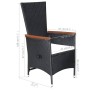 Juego de comedor para jardín 5 piezas negro de , Conjuntos de jardín - Ref: Foro24-3068757, Precio: 658,07 €, Descuento: %