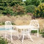 Mesa y sillas de bistró 3 piezas aluminio fundido blanco de , Conjuntos de jardín - Ref: Foro24-3070579, Precio: 552,90 €, De...