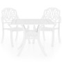 Mesa y sillas de bistró 3 piezas aluminio fundido blanco de , Conjuntos de jardín - Ref: Foro24-3070579, Precio: 552,90 €, De...