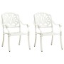 Mesa y sillas de bistró 3 piezas aluminio fundido blanco de , Conjuntos de jardín - Ref: Foro24-3070579, Precio: 552,90 €, De...