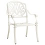 Mesa y sillas de bistró 3 piezas aluminio fundido blanco de , Conjuntos de jardín - Ref: Foro24-3070579, Precio: 552,90 €, De...