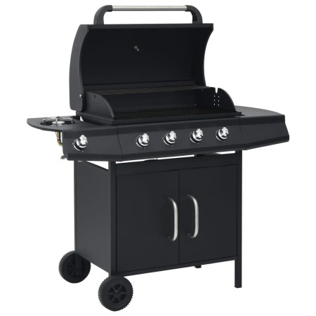 Barbacoa grill de gas 4+1 quemadores negro de , Barbacoas - Ref: Foro24-3072535, Precio: 434,43 €, Descuento: %