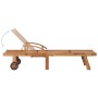 Tumbonas 2 unidades madera maciza de teca con cojín azul de , Tumbonas - Ref: Foro24-3073190, Precio: 539,97 €, Descuento: %