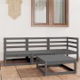 Juego de muebles de jardín 4 piezas gris madera maciza de pino de , Conjuntos de jardín - Ref: Foro24-3075326, Precio: 187,13...
