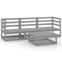 Juego de muebles de jardín 4 piezas gris madera maciza de pino de , Conjuntos de jardín - Ref: Foro24-3075326, Precio: 187,13...