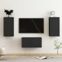 Set de muebles de salón TV 3 pzas madera de ingeniería negro de , Muebles TV - Ref: Foro24-3078762, Precio: 87,59 €, Descuent...