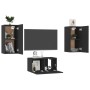 Set de muebles de salón TV 3 pzas madera de ingeniería negro de , Muebles TV - Ref: Foro24-3078762, Precio: 87,59 €, Descuent...