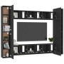Set de muebles de salón TV 10 piezas madera ingeniería negro de , Muebles TV - Ref: Foro24-3078757, Precio: 401,25 €, Descuen...