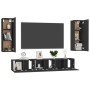 Juego de muebles de TV 5 piezas madera contrachapada negro de , Muebles TV - Ref: Foro24-3078748, Precio: 177,12 €, Descuento...