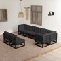 Muebles de jardín 8 pzas y cojines madera maciza pino de vidaXL, Conjuntos de jardín - Ref: Foro24-3076668, Precio: 901,38 €,...