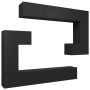 Set de muebles para TV 8 piezas madera contrachapada negro de , Muebles TV - Ref: Foro24-3078830, Precio: 447,02 €, Descuento...