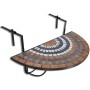 Mesa de balcón colgante mosaico terracota y blanco de , Mesas de jardín - Ref: Foro24-41126, Precio: 92,15 €, Descuento: %