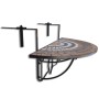 Mesa de balcón colgante mosaico terracota y blanco de , Mesas de jardín - Ref: Foro24-41126, Precio: 92,15 €, Descuento: %