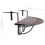 Mesa de balcón colgante mosaico terracota y blanco de , Mesas de jardín - Ref: Foro24-41126, Precio: 92,15 €, Descuento: %