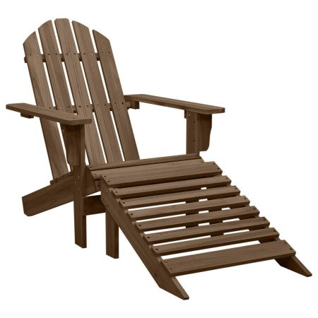 Silla de jardín con otomana de madera marrón de , Sillas de jardín - Ref: Foro24-45701, Precio: 100,65 €, Descuento: %
