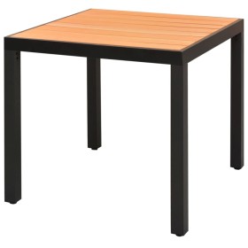 Mesa de jardín de aluminio y WPC marrón 80x80x74 cm de , Mesas de jardín - Ref: Foro24-42793, Precio: 153,71 €, Descuento: %