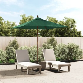 Sombrilla de jardín con poste de madera verde 198x198x231 cm de , Sombrillas - Ref: Foro24-363184, Precio: 47,66 €, Descuento...