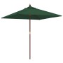 Sombrilla de jardín con poste de madera verde 198x198x231 cm de , Sombrillas - Ref: Foro24-363184, Precio: 47,66 €, Descuento...